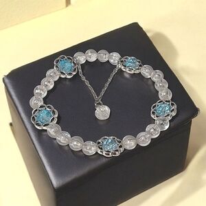 Handmade Glass & Acrylic Beaded Bracelet